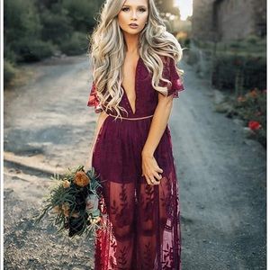 Lace maxi Romper